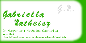 gabriella matheisz business card